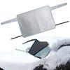 140*80cm Rear Windshield Snow Cover 2-layer Aluminum Foil Car Winter Windshield Cover With Hooks And Invisible Magnet Snow Cover