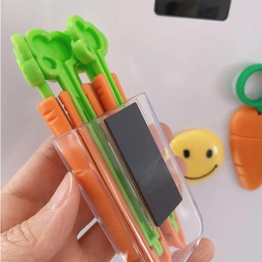 5pcs Multiple Cute chip Clips, with Magnetic Food Packaging, Comes with a Magnetic Storage Box, Magnetic Connection, Reusable