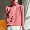Damen Pullover 100% Wolle MODERN NEW SAGA Rollkragen Strickpullover Dicke Winterpullover Damen Strickoberteile