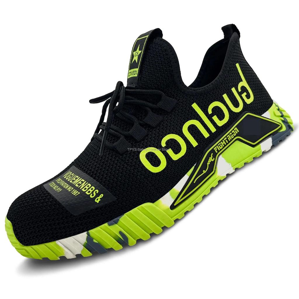 Lightweight Steel Toe Safety Shoes Men Anti-puncture Work Shoes Men Breathable Industrial Shoes Indestructible Work Safety Boots