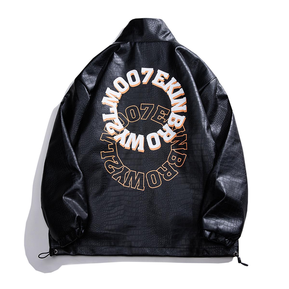 Свободные осенние и зимние кожаные куртки для мужчин — фото 4