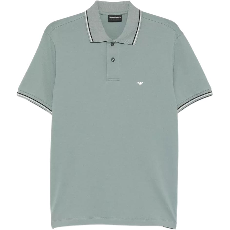 Emporio Armani Logo Embroidered Short Sleeve Cotton Polo Shirt Men tops EM004607-AF23090-U9170 S