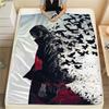 1Pc Cartoon Print Flannel Blanket, High Quality Comfortable for All Seasons, Home Decor, Warmth and Comfort, Perfect for Christmas Birthday Gift