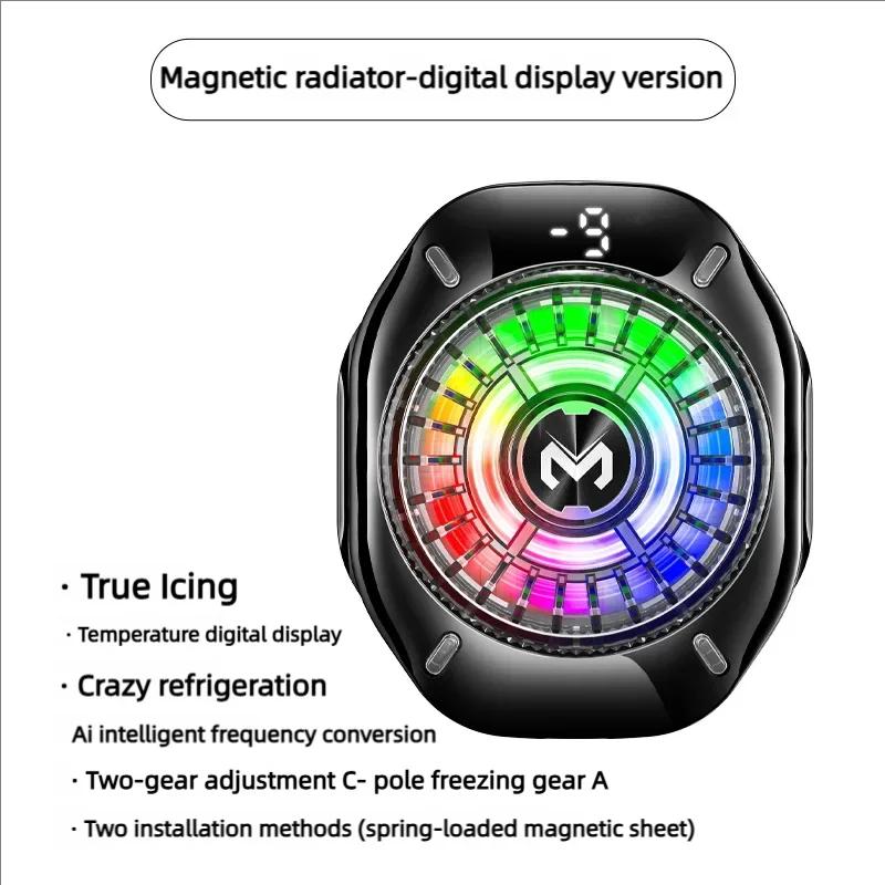 MEMO CX10 Semiconductor Phone Cooler with RGB Lights Magnetic Clip on Ice-Freezing Strong Cooling for Gaming & Live Streaming