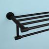 Matte Black Bathroom Accessories Knurled  Towel Bar Bath Robe Hook  Bathroom Hardware Set Shelf for Towels Paper Tissue Hol