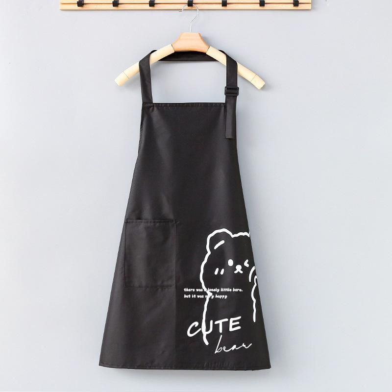 Household kitchen apron waterproof and oil-proof women s fashion new foreign style Internet celebrity apron waist catering cooking overalls