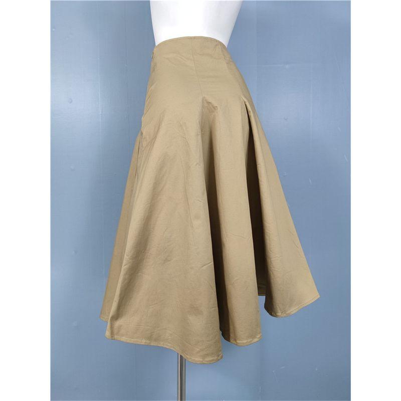 Export Single H Home 2023 Fall and Winter New Arrival Personalized Minority Thick Asymmetrical Umbrella-Shaped Large Swing Skirt Skirt