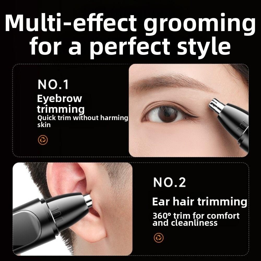 Rotary Cutter Head Ear Face Clean Trimmer LED Digital Display Eyebrow Trimmer  Household