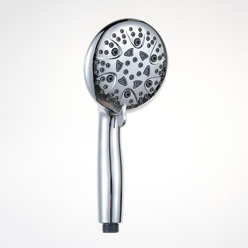 American Style Handheld Shower Head 8 Spray Settings High Pressure Showerhead for Bathroom