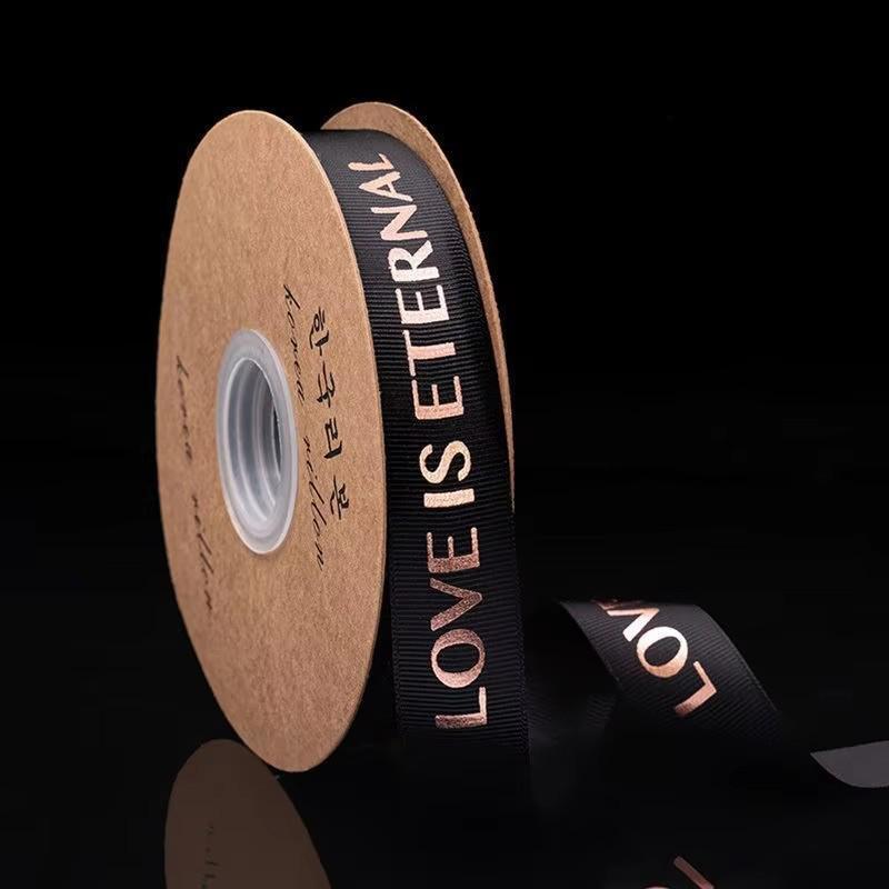Valentine s Day 2.5cm Stamping English Love You Ribbon Bouquet Flower Wrap Gift Ribbon