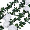 LED White Foam Rose Vine String Lights - Indoor Wedding & Balcony Decor