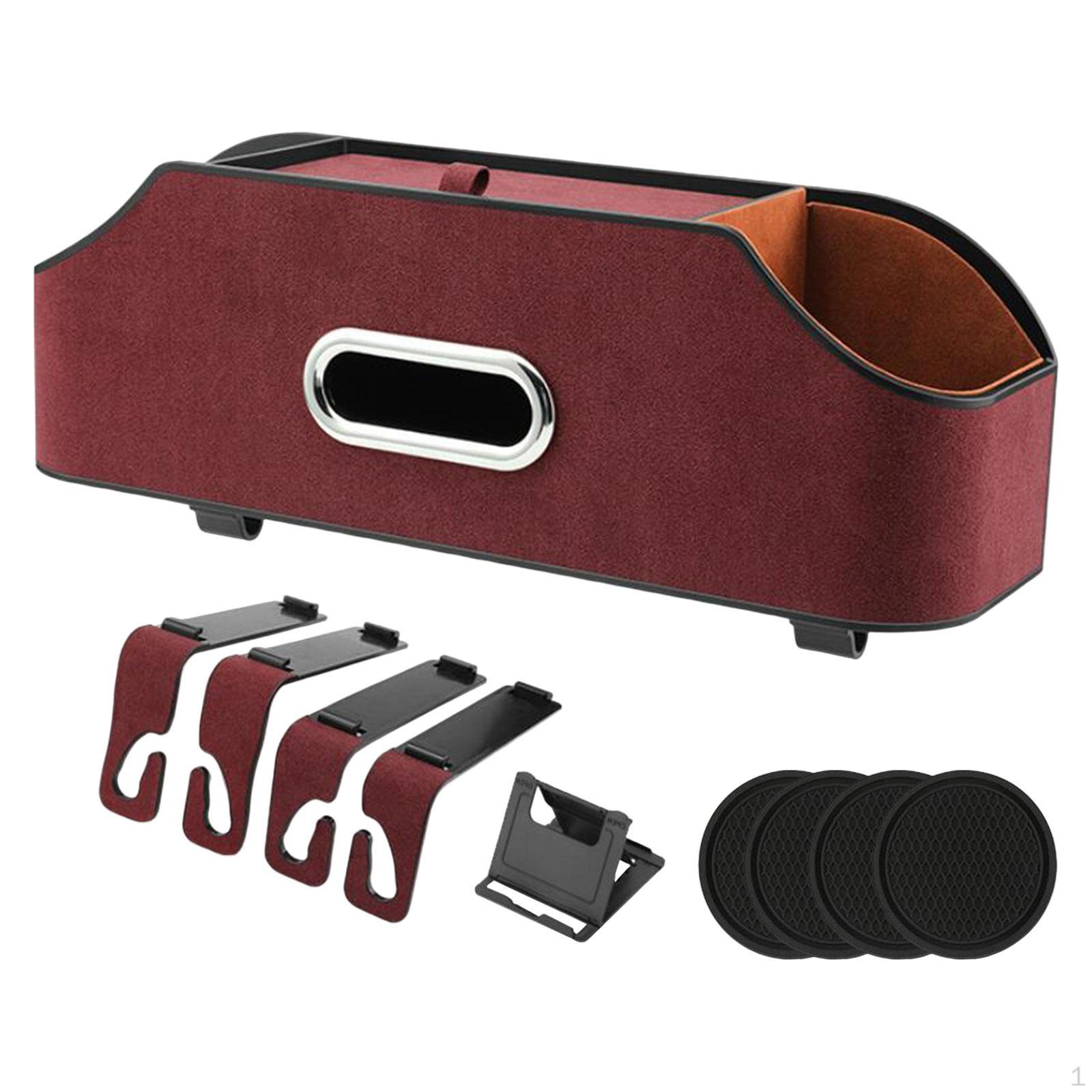 

Car Headrest Seat Back Storage Box Universal Cup Napkin Holder Interior Accessory and Long червоний