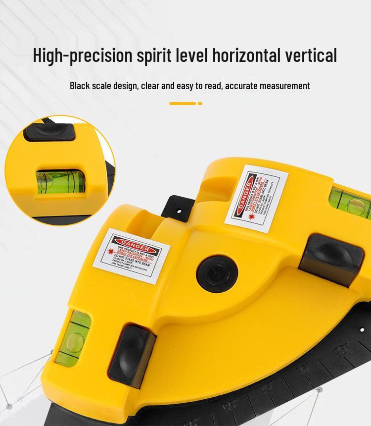 90° Tile Laying Tool: Wall & Floor Tile Level with Laser Right Angle Meter