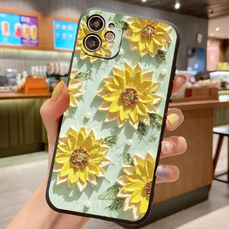 Pattern Phone Case For Samsung Galaxy A71 A51 A31 A11 A70 A50 A50S A30S A01 A21S A10 A20 A30 Flower TPU Silicone Back Cover Case