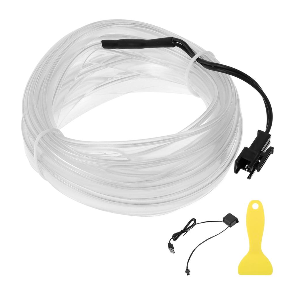 ABSOPRO 4m EL drátový kabel LED zářící řetězová světla Páskové osvětlení interiéru auta