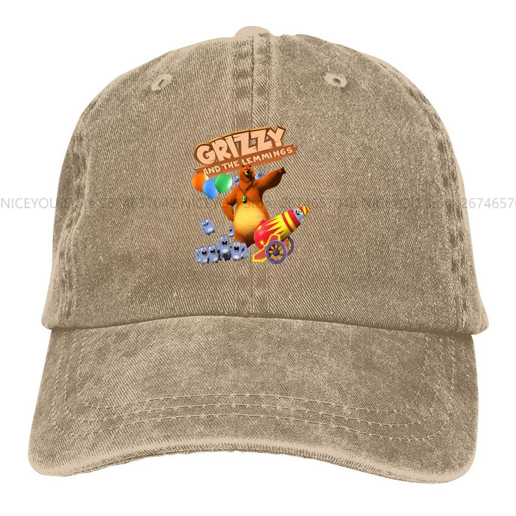 Casquettes Dad Couleur Unie Hip Hop Chapeau Femme Visière Casquettes de Baseball Grizzy et les Lemmings Casquette à Visière