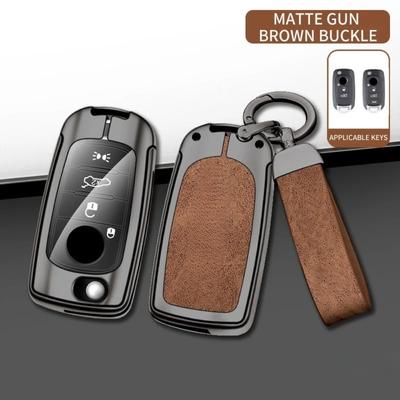 Suitable for Fiat TIPO 2016 2017 2020 2021 Zinc Alloy Car Key Case Leather High-end Car Key Shell Key Cover Accessories