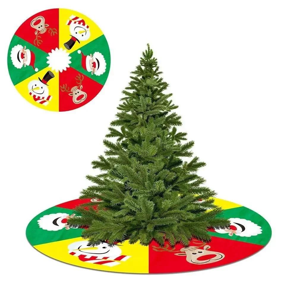 Party Decor Christmas Tree Skirt Happy New Year Merry Christmas Outdoor Blanket Snowman Santa Elk Tree Accessories