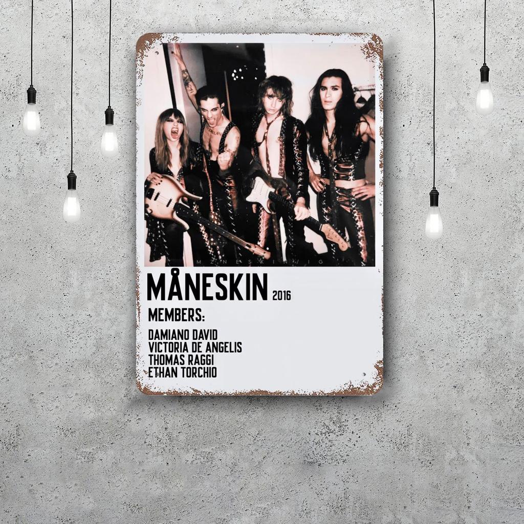 Maneskin Funny Bar Metal Sign Retro Plaque Vintage Sign Alcohol Drinker Pub Club Man Cave Kitchen Wall Decoration