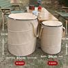Camping Trash Can Pop-up Circular Storage Pail Canvas Foldable Recycling Bin Outdoor Garbage Garden Yard Garbage Bag