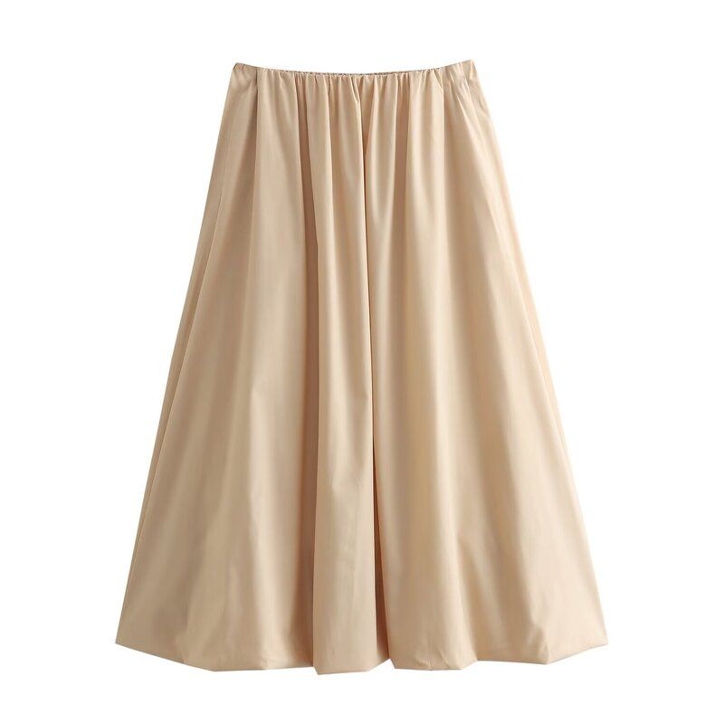 

Fashion Style 2024 Spring New Arrival Women s Clothing Loose Easiest for Match High Waist Midi Skirt Mid Length Long Length Skirt 1255402 Khaki L