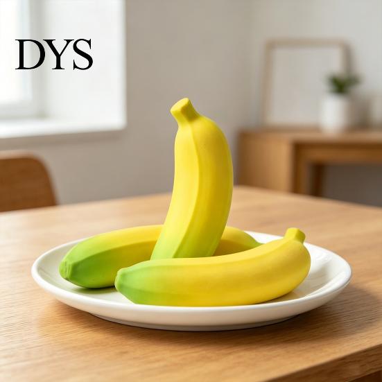 Travel Stress Reliever 2Pcs Relief Simulation Banana Toy Anti-Anxiety Color Changing Squeeze Fidget Slow Rising Fruit Sensory Office Worker