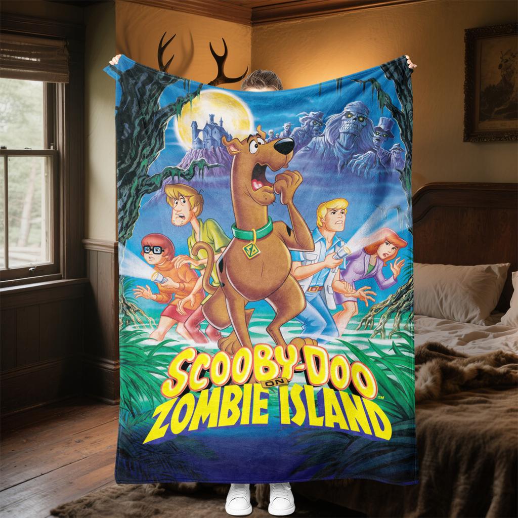 Scoobydoo Love Plush Blanket Soft Comfortable All Seasons Suitable Sofa Office Nap Travel Festive Gift