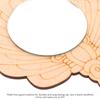 2Pcs DIY Wooden Mirror Blank Handheld Adorable Kids Painting Craft Supply Educational Handmade Creative Accessory