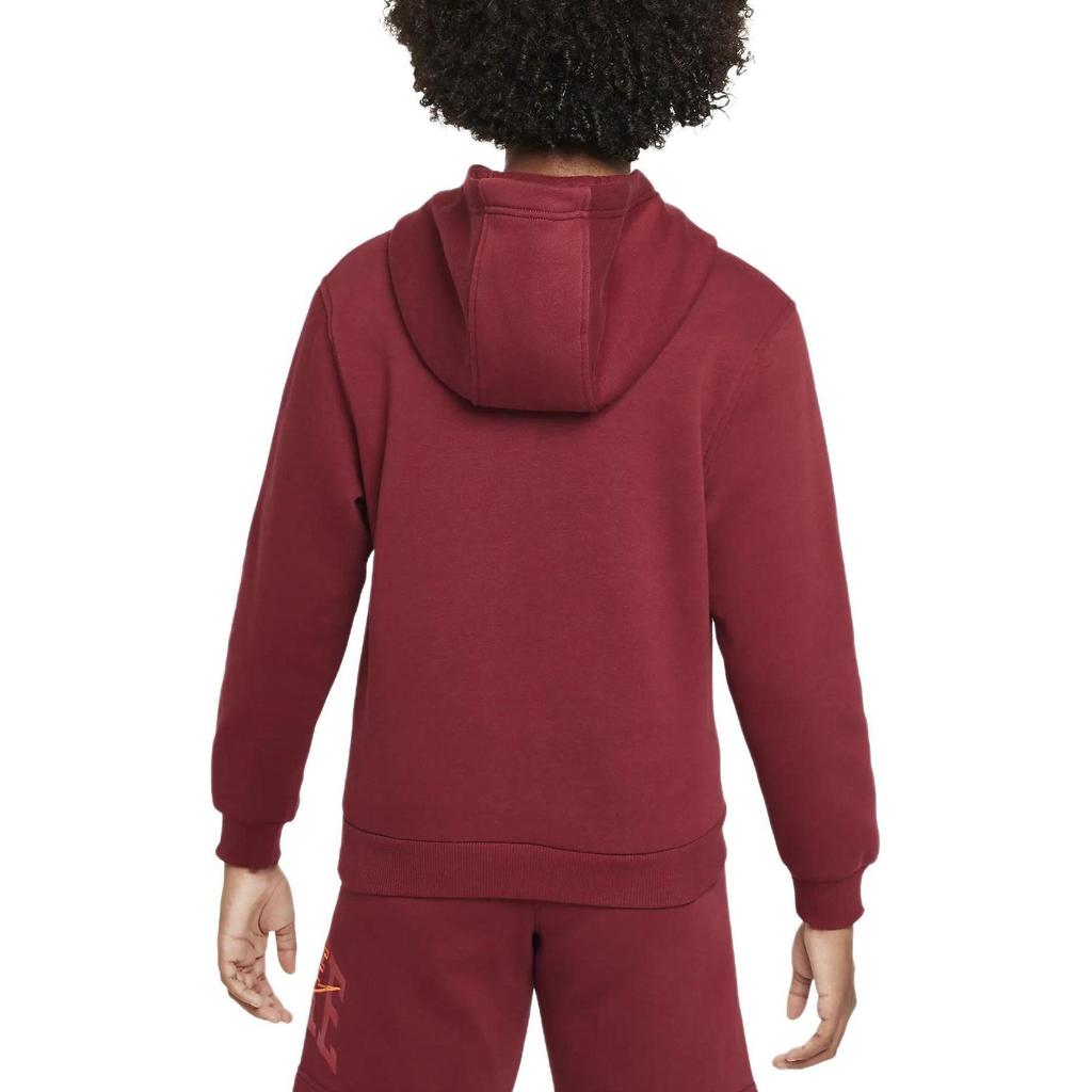 Nike Sweatshirt Kids' Apparel Sportswear Club Fleece Pullover Hoodie Red Kids' FZ1403-677