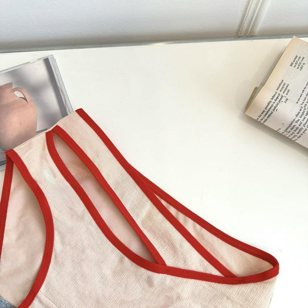 Female Spring and Autumn Sweet Pure Hollow Breathable Comfortable Cotton Crotch Triangle Briefs