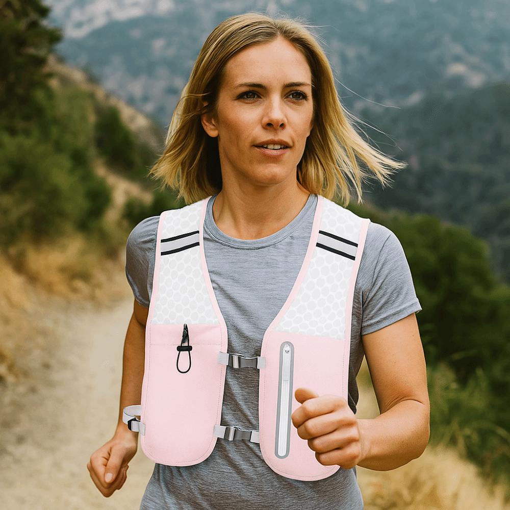 Wasserdichte Lauf-Trinkweste Tasche 2L Wasser Brusttasche Reflektierende Laufweste Tasche Radfahren