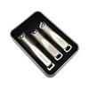 Champagne Nail Clipper Set: 3-Piece Iron Box with Flat-Mouth Clippers & Rotating Package for Nail Care