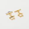 4 Sets 14K18K Gold Color Plated Brass O Toggle Clasps Connector For Diy Bracelet Necklace Jewelry Making Findings Accessories