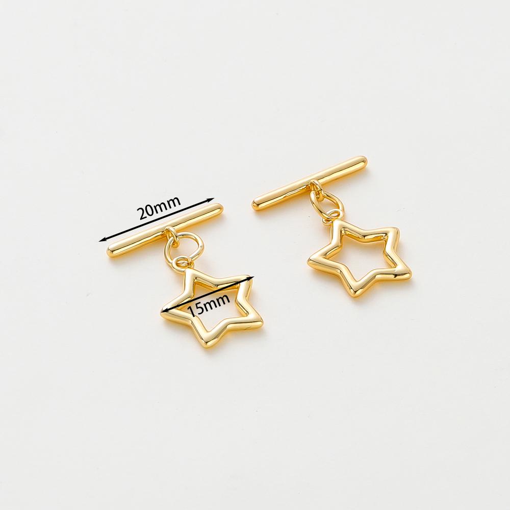 4 Sets 14K18K Gold Color Plated Brass O Toggle Clasps Connector For Diy Bracelet Necklace Jewelry Making Findings Accessories
