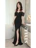 Sleek Nightclub Bodycon Evening Gown