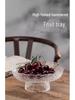 Glass Fruit Plate - Elegant High-Footed Dessert and Snack Holder for Living Room Coffee Table.