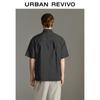 UR Men's Casual Workwear Pocket Short Sleeve Lapel Shirt