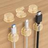 6Pcs Cable Organizers for Desk Invisible Cord Holder with Strong Suction Cup Automatic Locking & Release Cable Clip