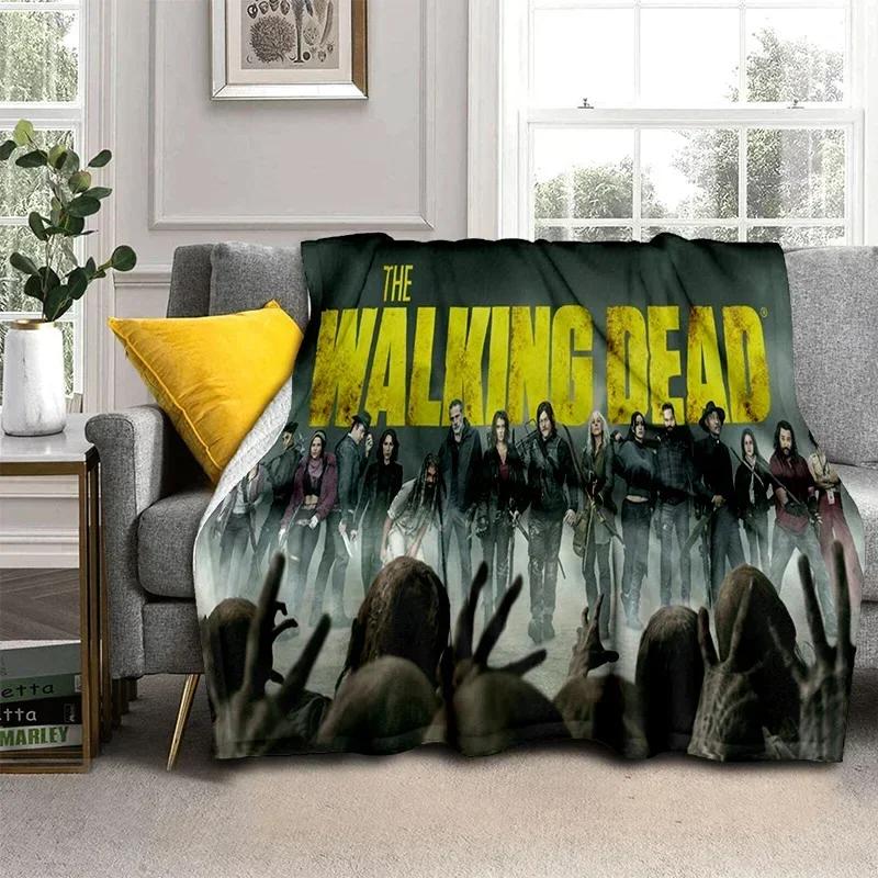 3D Horror TV The Walking Dead TWD Blanket,Soft Throw Blanket for Home Bedroom Bed Sofa Picnic Travel Office Cover Blanket Kids