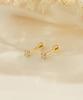 Minimalpiercing 14K Internal Moissanite Diamond Labret Nose Piercing 0.8Mm