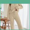 Pure Color Womens Long Sleeve T Shirt And Pants Set With Thick Warm Fabric For Winter Casual Wear