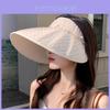 Summer Outdoor Wide Brim Sun Hat For Women Polyester Breathable Sun Protection Fashion Casual