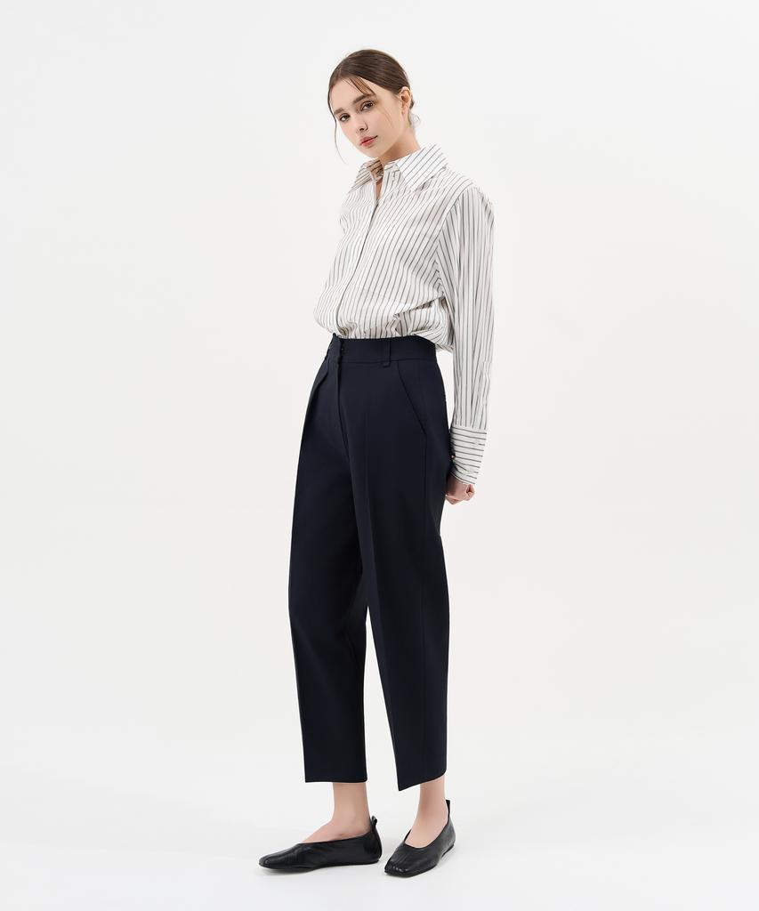 Laneonkyulleoseu Curved Wide Pants_Navy