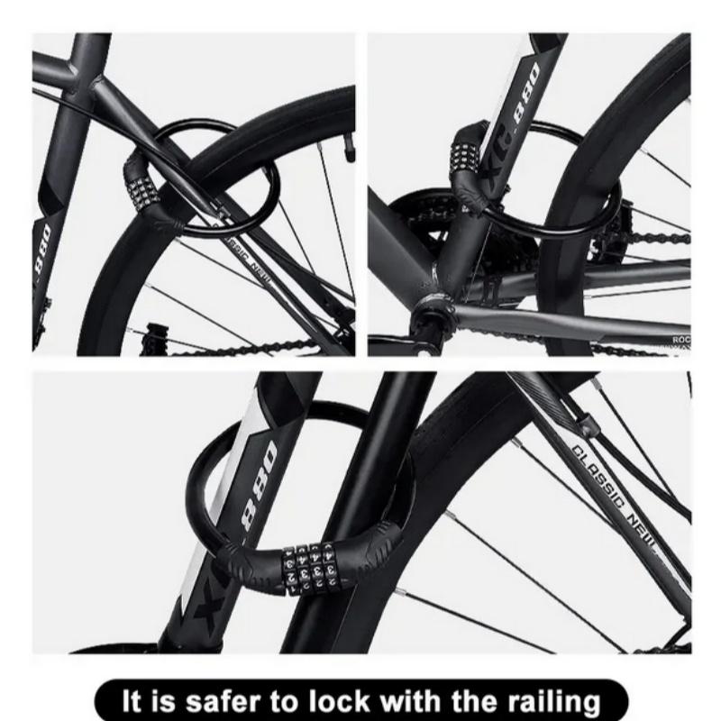 Fahrradschloss Mountainbike Tragbare Sicherheit 4-stelliger Code Fahrradschloss für Fahrrad Motorrad Roller