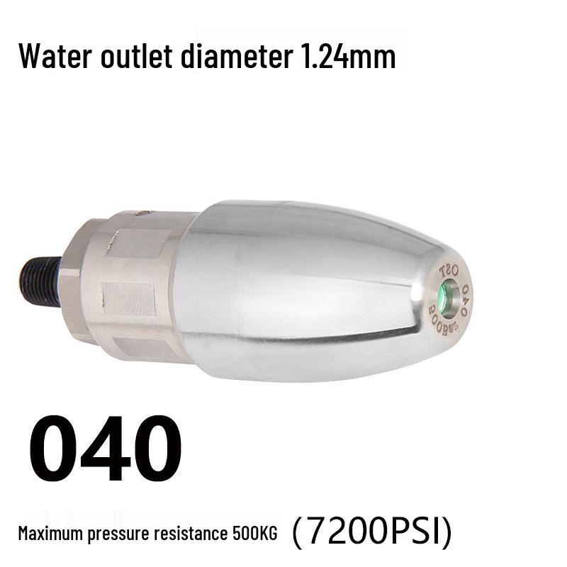 High-Pressure 360° Rotating Car Wash Nozzle for Road Cleaning & Bark Stripping