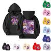 Children's Casual Round Neck Printed Pullover Long-sleeved Hooded Sweatshirt Top