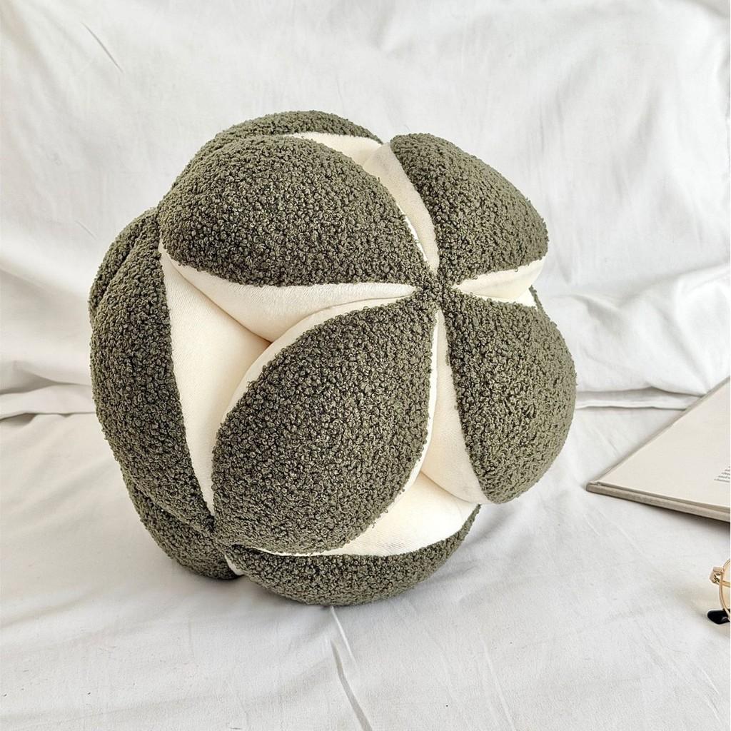 Nordic Style Plush Cushion With Piping For Living Room Decor And Bedside Use