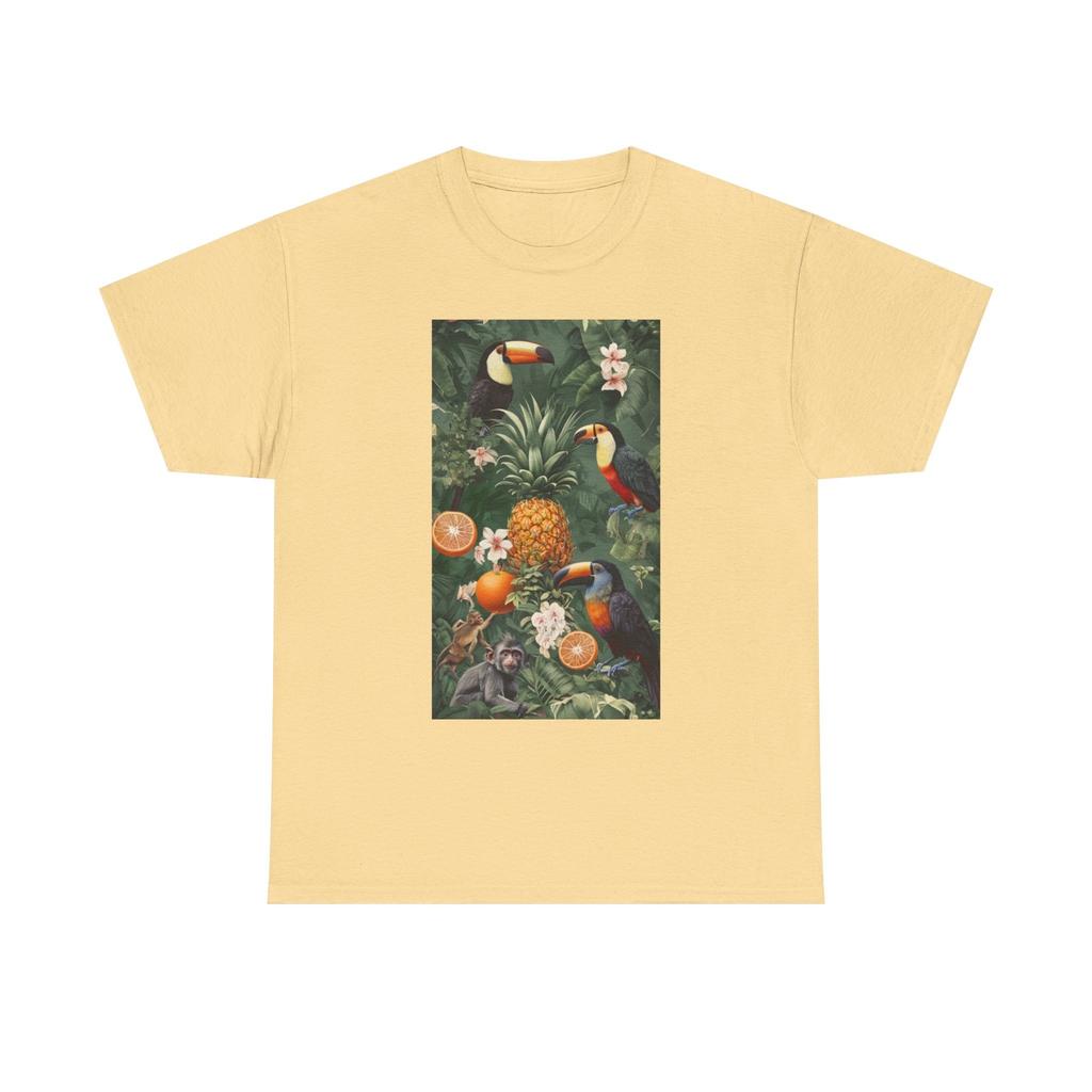 Tropical Vibes Tee Parrot Pineapple Tshirt Jungle Bird Shirt Exotic Tropical Tee