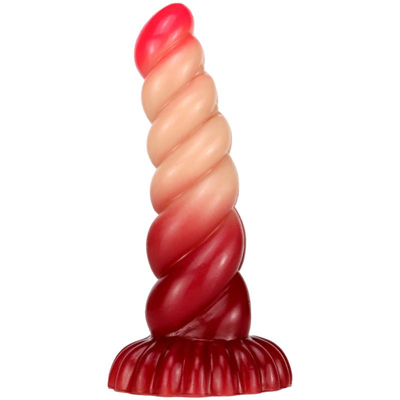 Gradient Color Twist Shape Female Anal Plug Anal Dilator Female Imitation Phallus Adult Sex Toys
