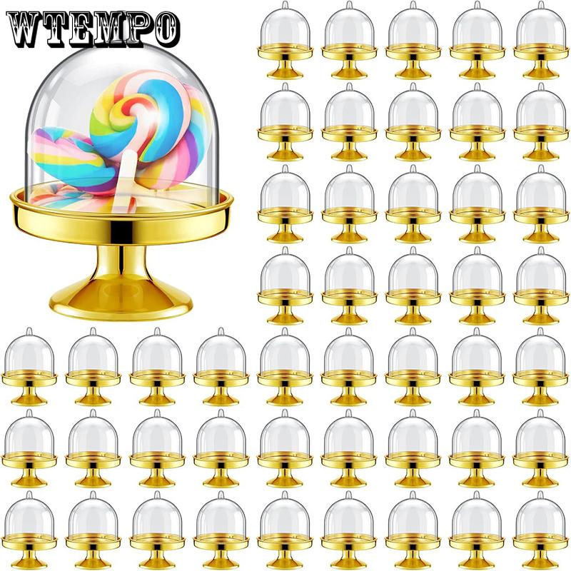 WTEMPO European-style Party Banquet Gift Cups Mini Cake Stands Candy Boxes Cake Trays Wedding Candy Boxes Universal Small Packaging Boxes cm argento